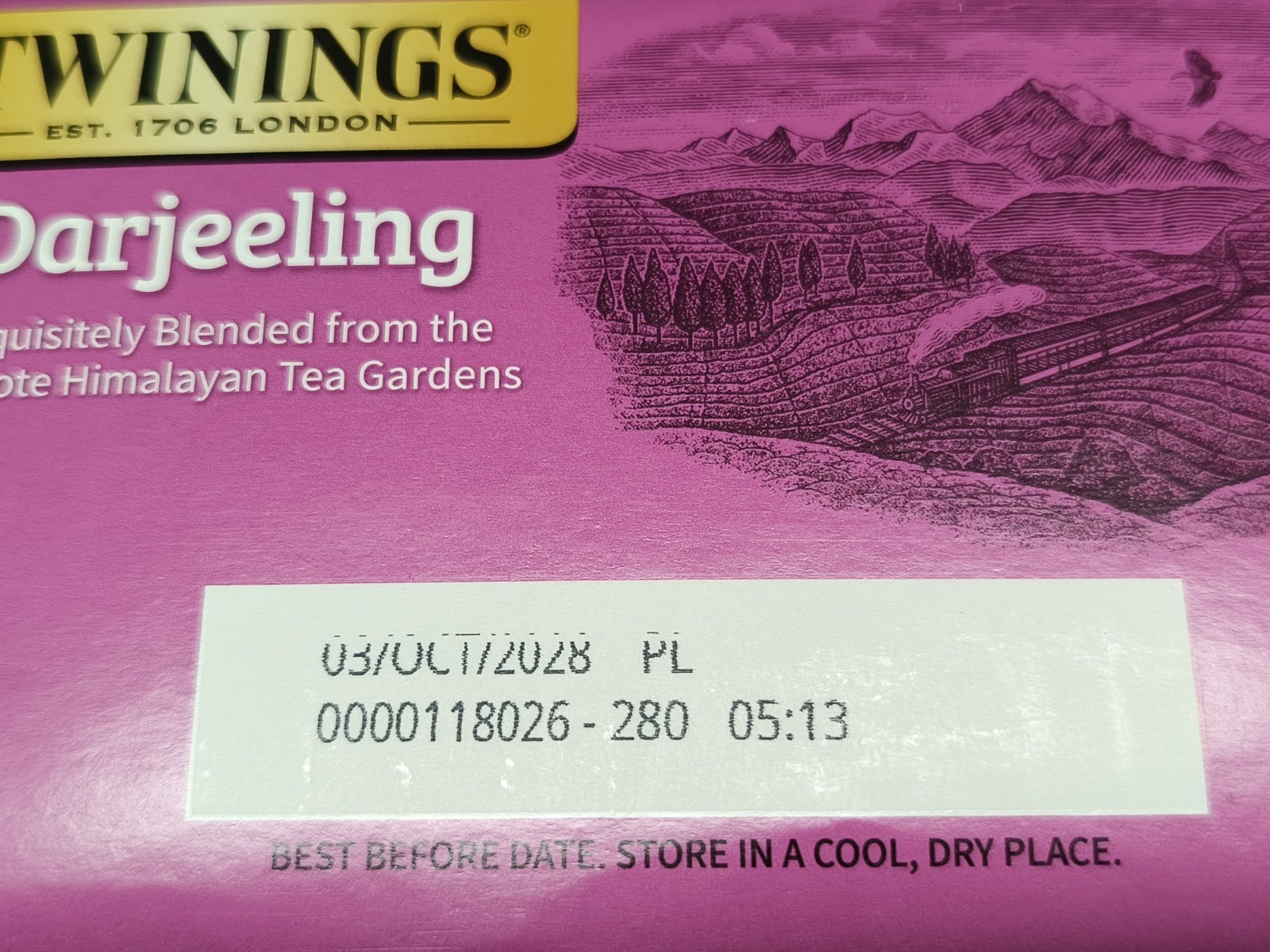 1 Box Twinings Darjeeling Pure Black Tea 50 Count New