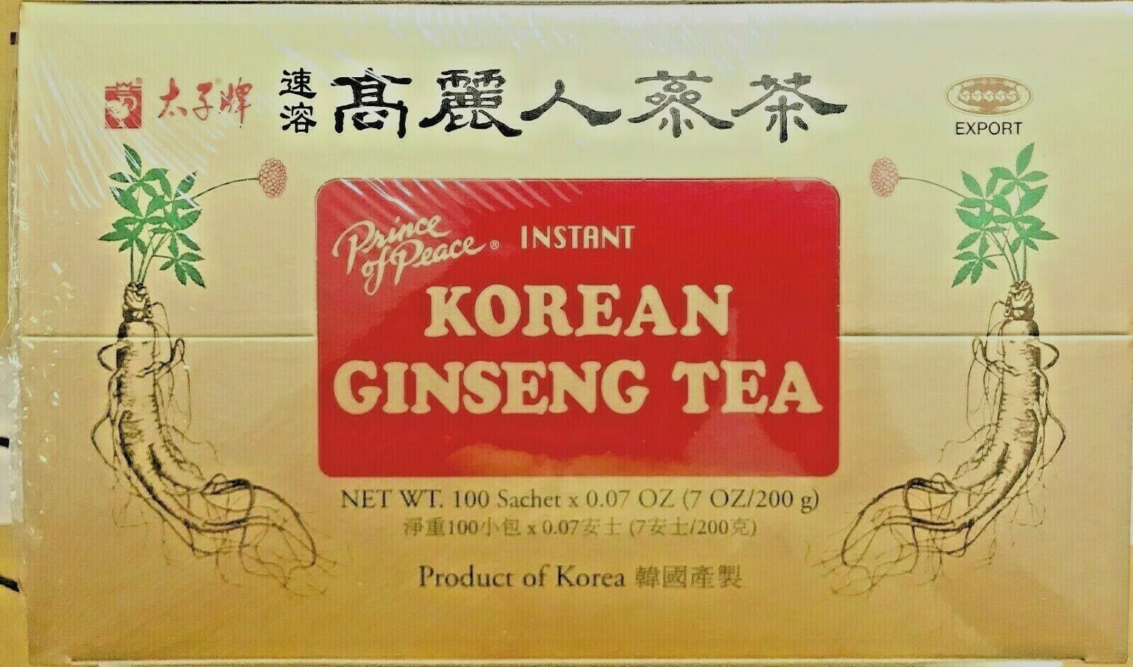 Prince Of Peace Instant Korean Ginseng Tea – 100 Sachet/7oz