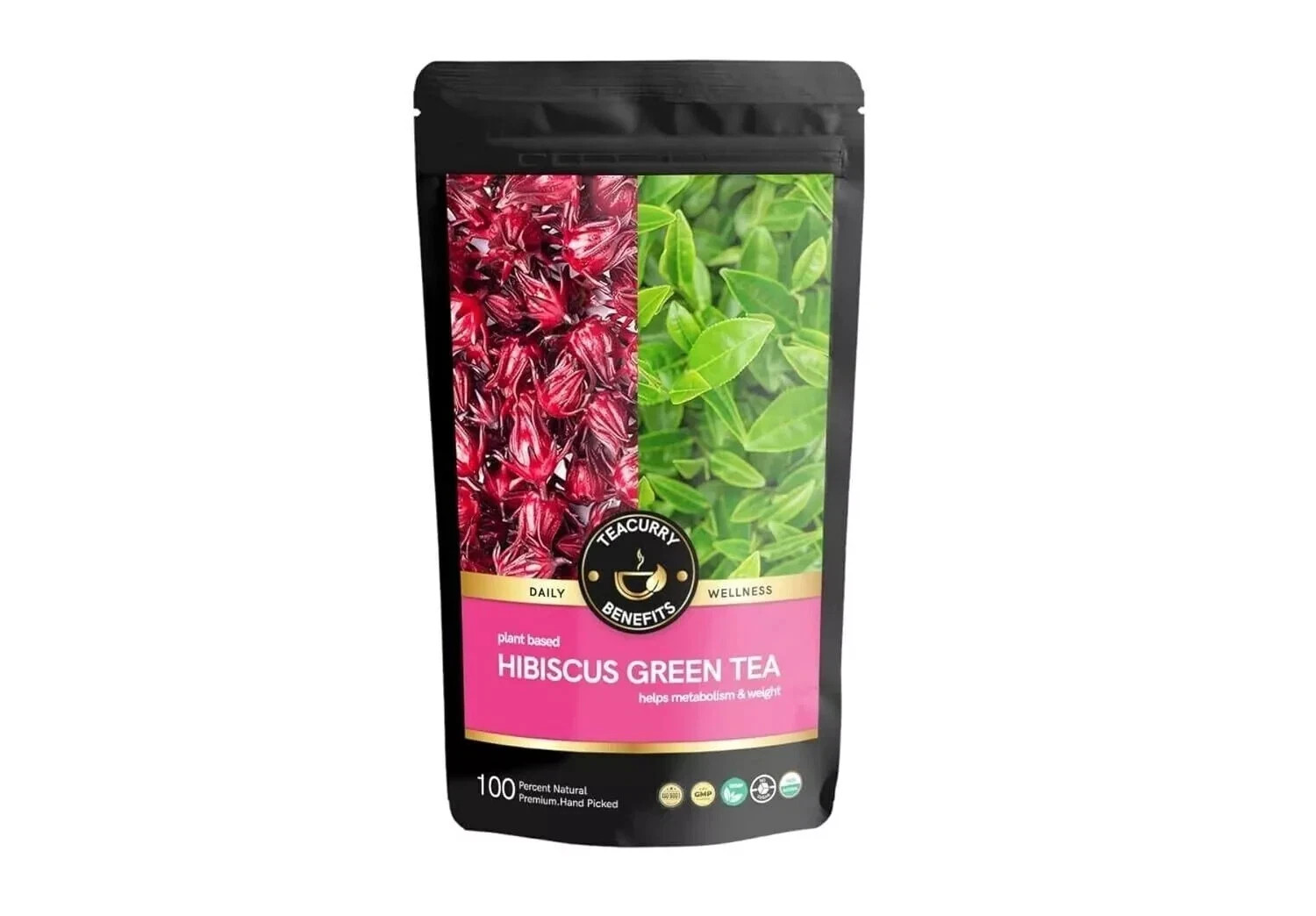 TEACURRY Hibiscus Green Tea 50g Free Shipping World Wide