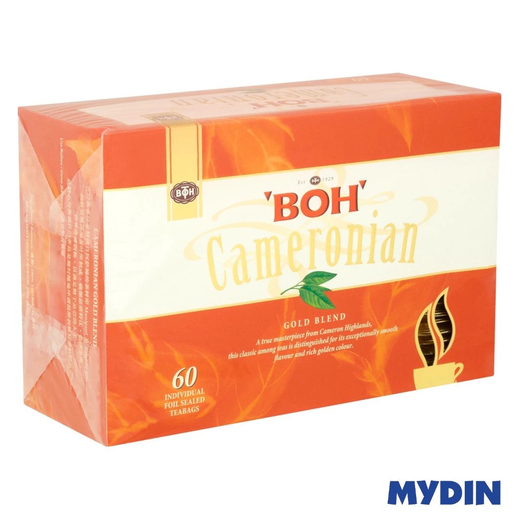 BOH TEA Cameronian Gold Blend Tea 60 Foil-Sealed Teabags Fresh Stock Malaysia