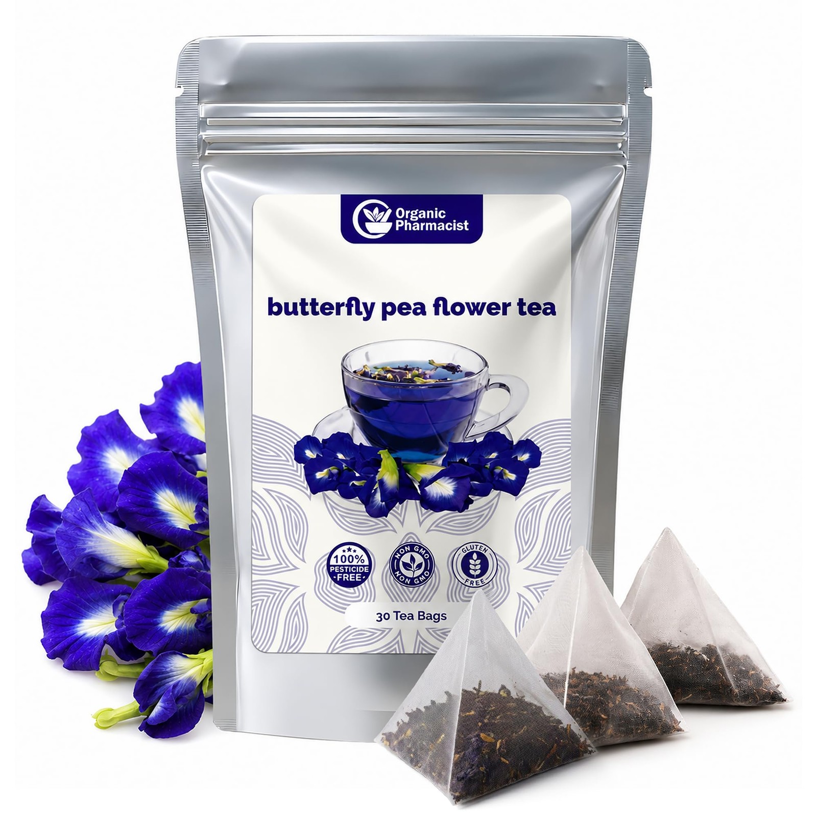 Butterfly Pea Flower Tea Bags Premium Butterfly Pea Tea Leaves – All-Natural …