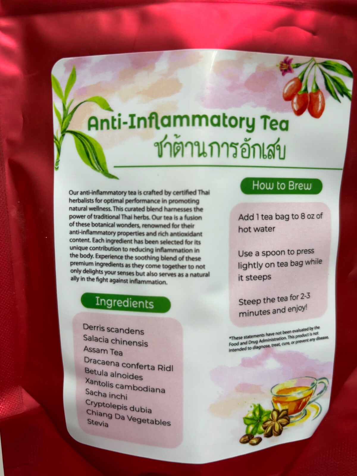 Thai Herbal Tea Natural Organic – A Simple Natural Anti-Inflammation Herbal Tea