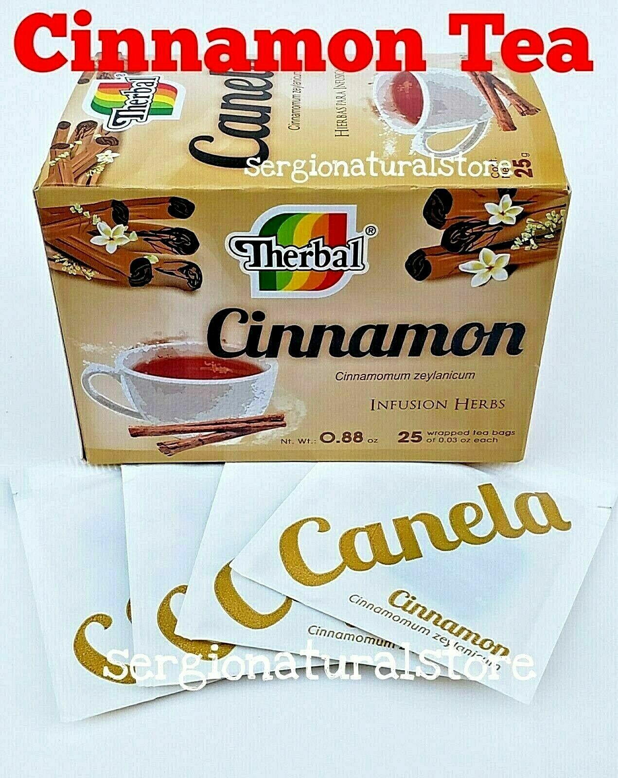 3 Packs Cinnamon Tea / Te de Canela 75 Wrapped Tea Bags Infusion Made in Mexico
