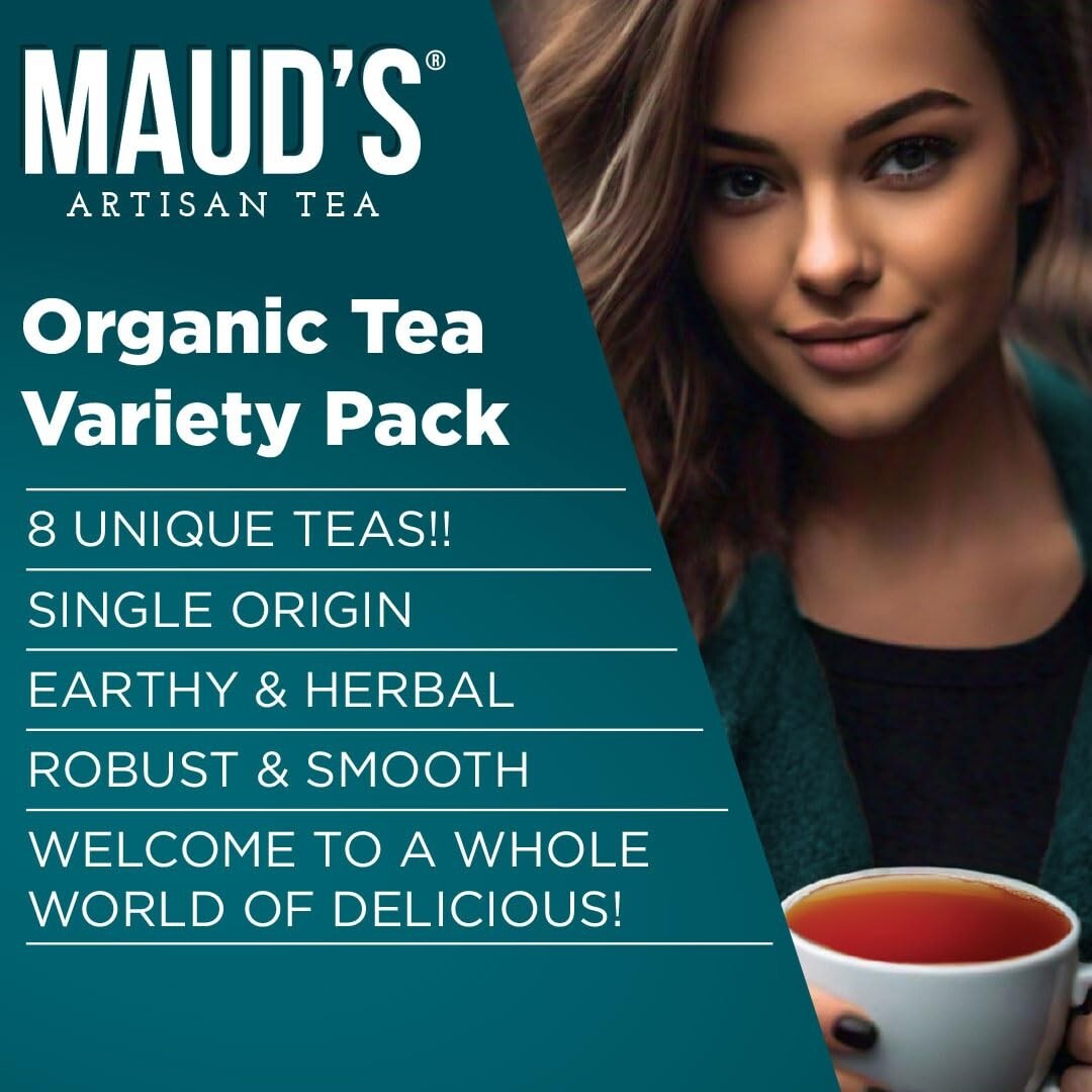 Eco-Friendly 48 Pack Organic Tea Pods with 8 Flavors – Single Serve Convenience