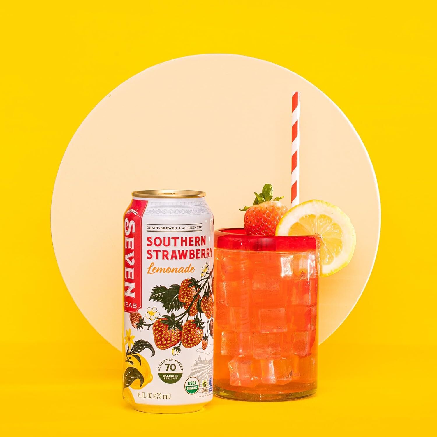 Seven Teas Lemonade Southern Strawberry 16 Fl Oz