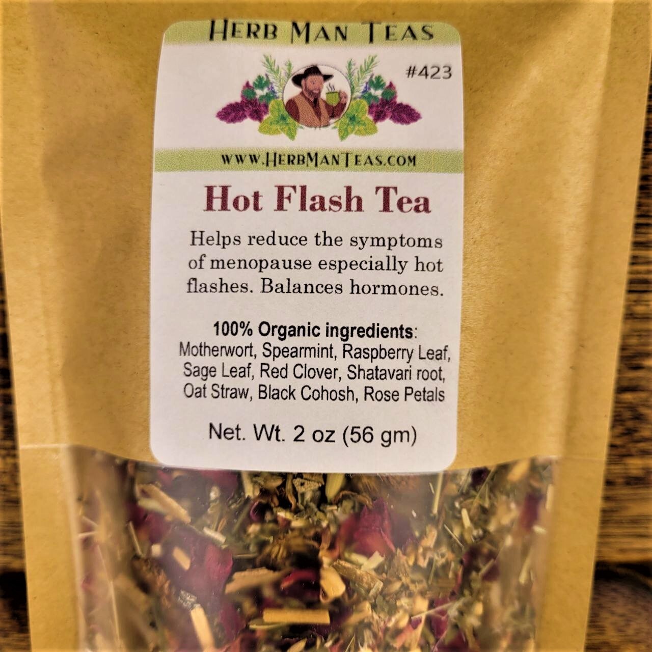 HOT FLASH TEAS for menopause symptoms, especially hot flashes. It works great!