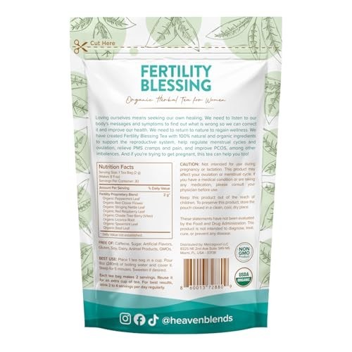 Heaven Blends Fertility Blessing Tea for Women – Red Raspberry Leaf