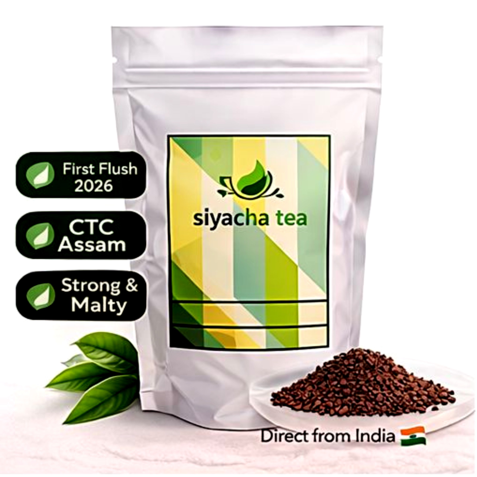 Premium Indian Black TeaAssam CTC First Flush Tea 2026 Fresh BP Loose Leaf Blend