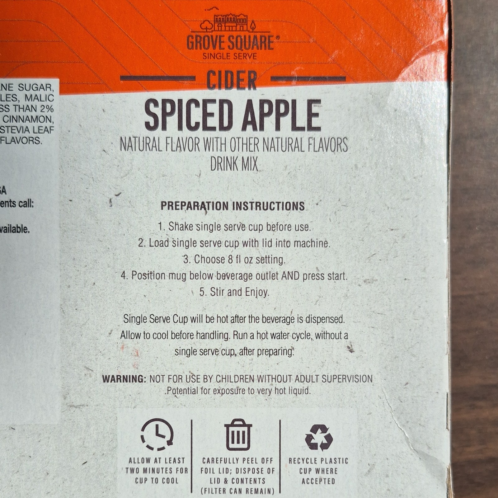 Grove Square Spiced Apple Cider Single Serve Cups 24 Pack 15.66oz