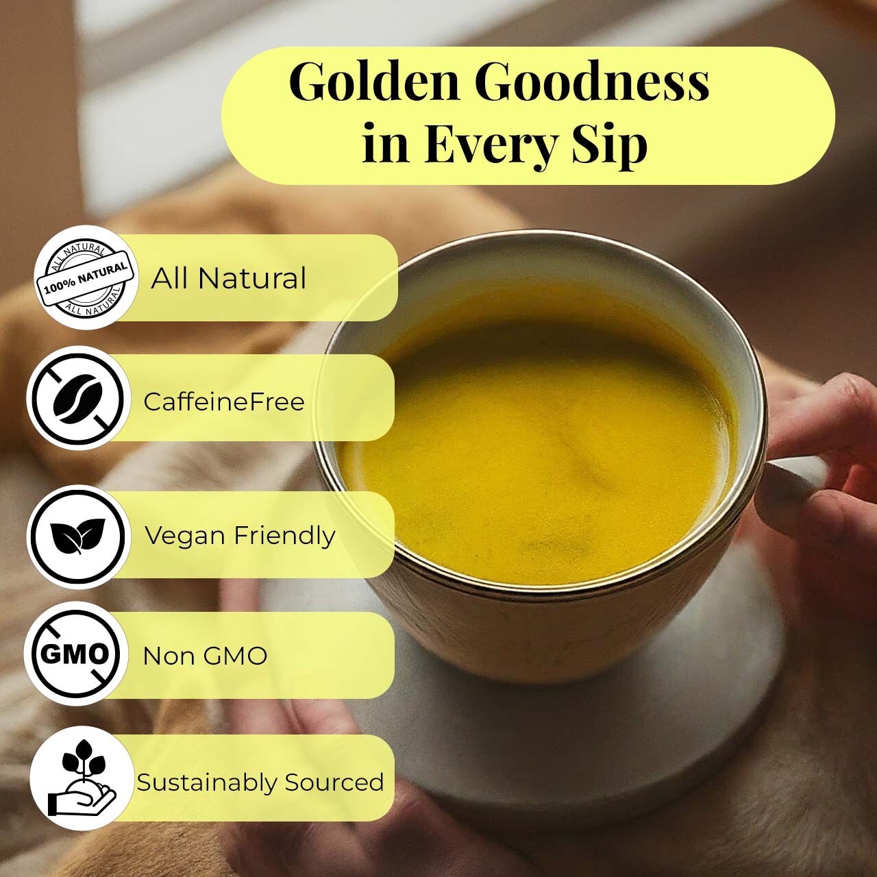 75 Turmeric Tea Bags, Turmeric Tea Blend, Caffeine-Free Detox Tea