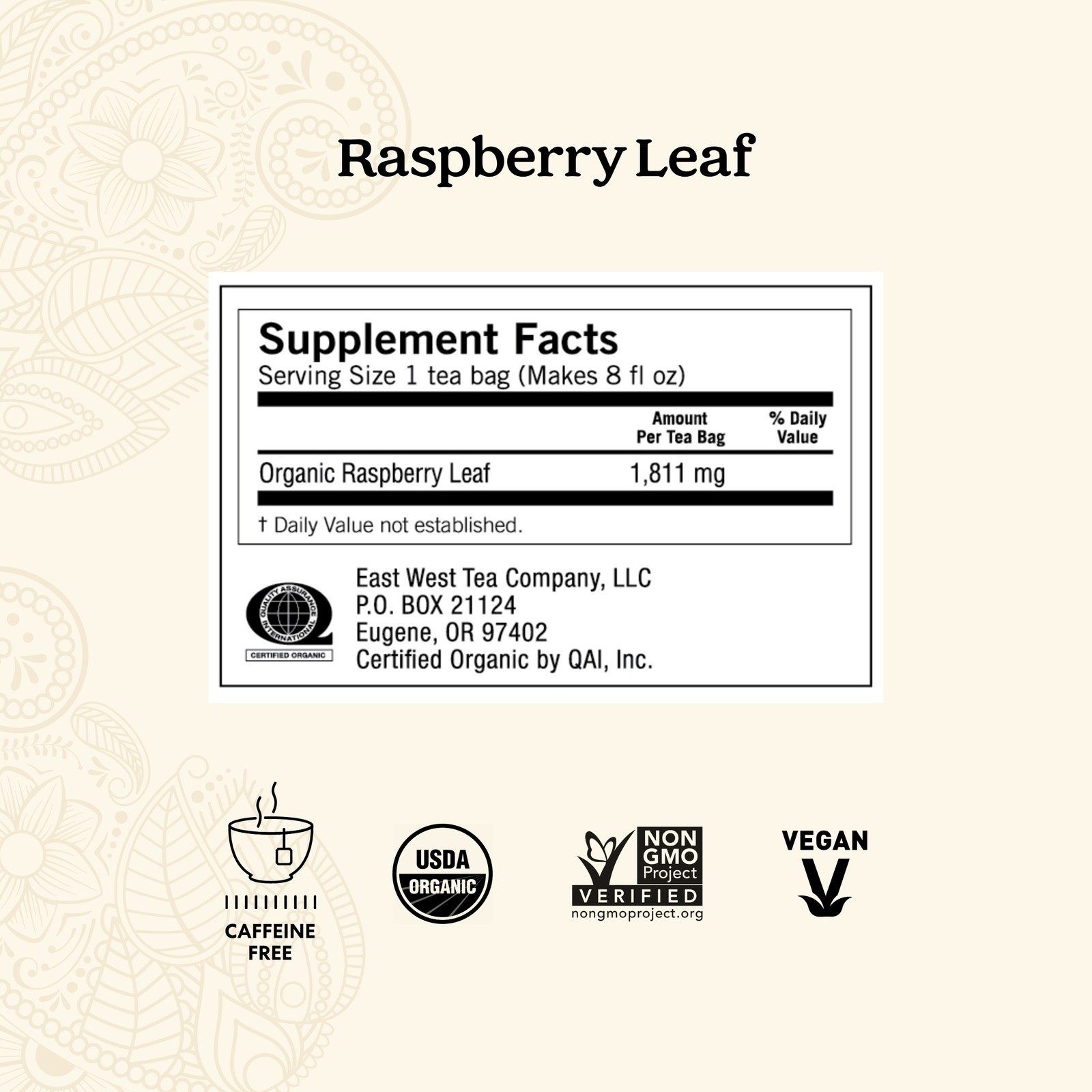 Yogi Tea – Raspberry Leaf Tea (4 Pack) Caffeine Free, 64 Organic Herbal Tea Bags