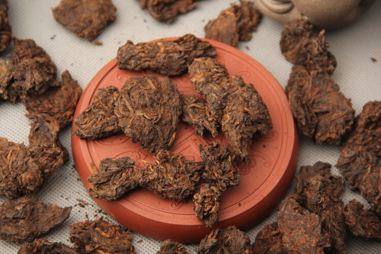 Supreme Aged Golden Buds Lao Cha Tou Pu’er Pu-erh Loose Tea Puer Ripe Shu 250g