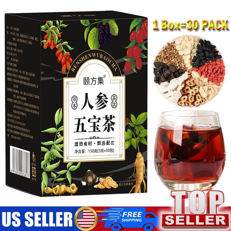 30pcs Ginseng six treasure tea , Kidney tea ,liver tea , red date kidney health