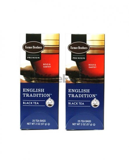 Farmer Brothers Premium Black Tea, English Tradition, 2/25 ct boxes