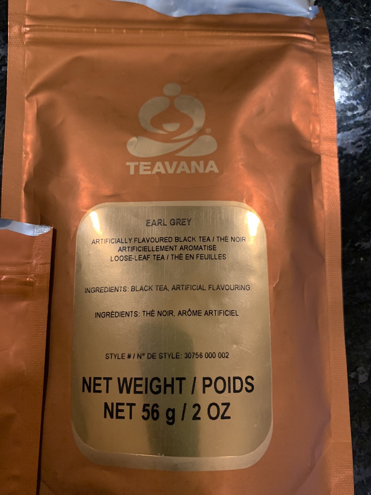 Teavana Loose Tea Lot Of Three Open Bags Mint Majesty Earl Gray Rooibos Chai