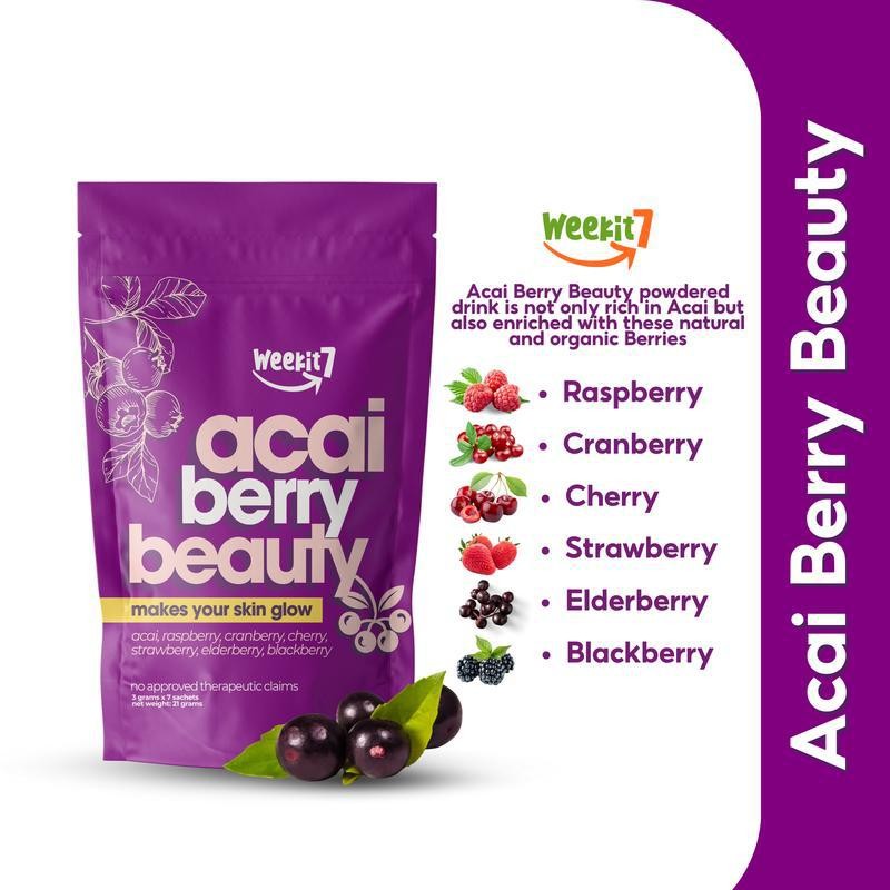 Skin Health 1/ 2 Pack Acai Berry Powder Healthy Beauty Juice Dietary Drinks US