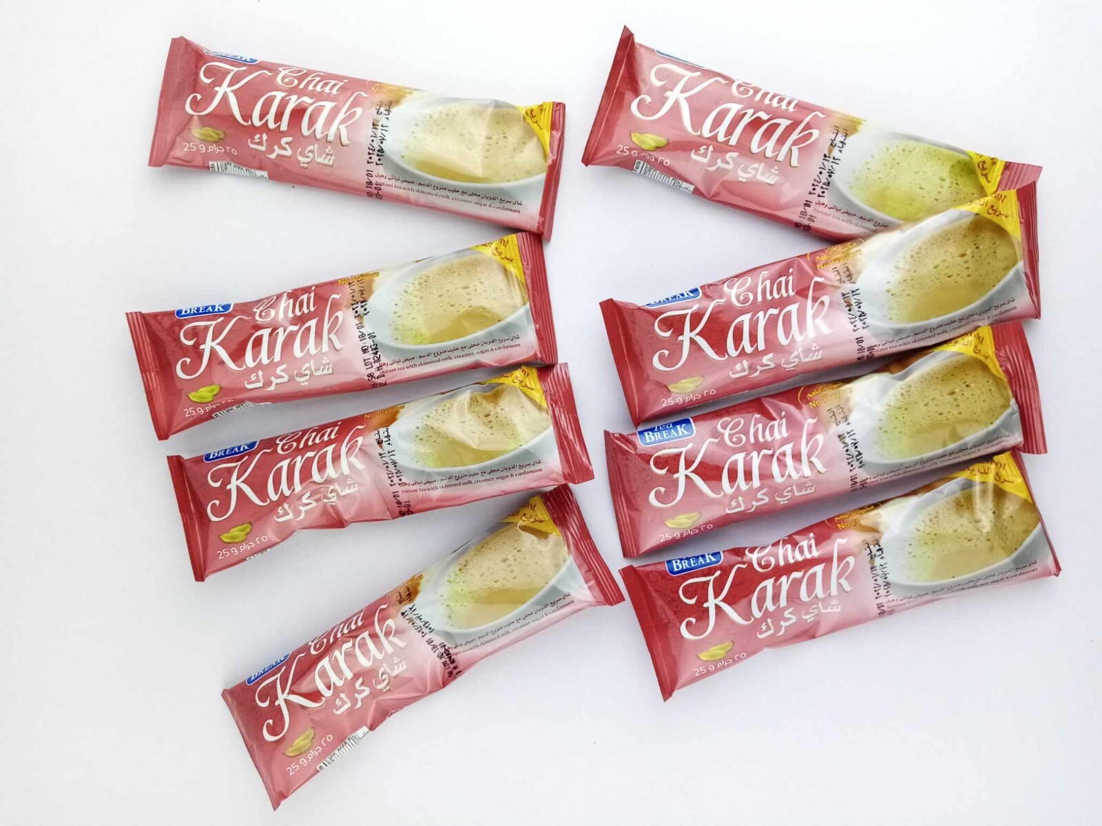 8 Sachets*(25 g) Chai Karak Instant Tea With Cardamom شاي كرك بالهيل