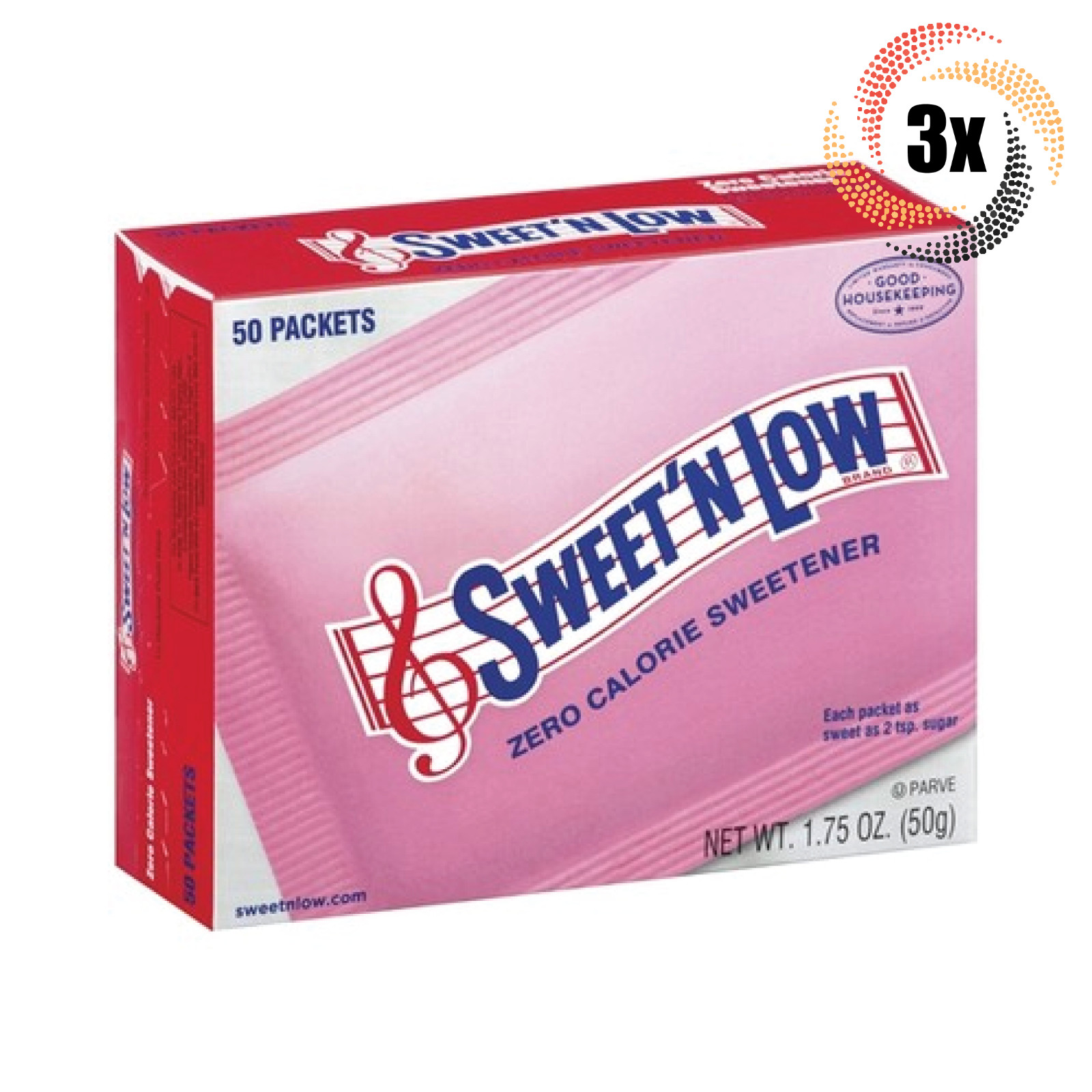 3x Boxes Sweet ‘N’ Low Sweetener | 50 Packets Per Box | 1.75oz | Fast Shipping!