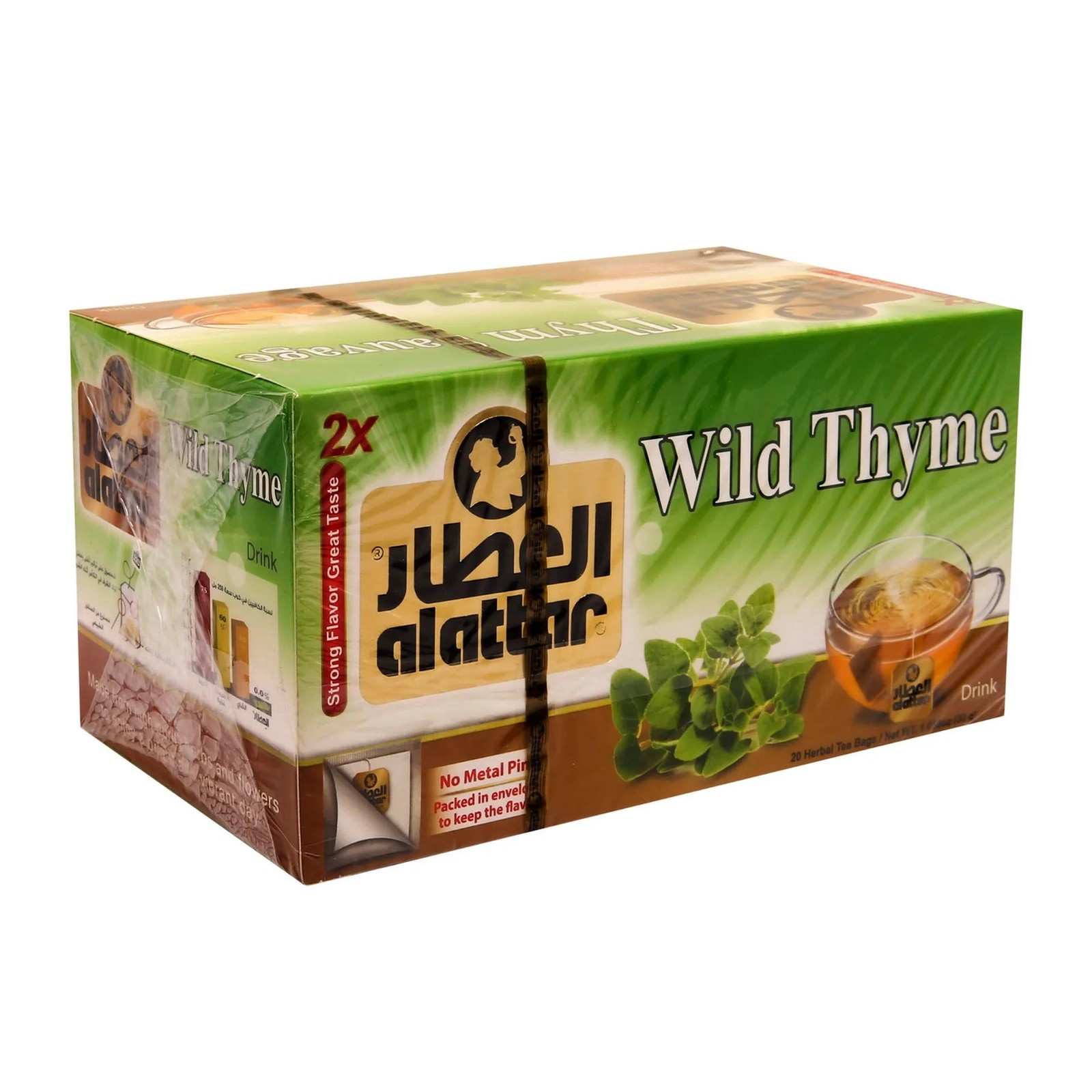 Alattar Wild Thyme Tea 20 Bags Natural Herbal Infusion for Wellness