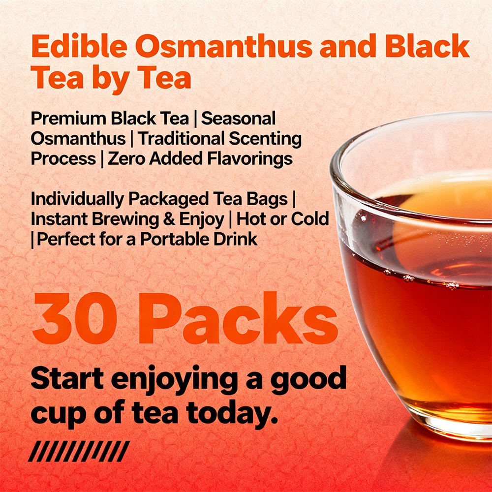 Edible Osmanthus And Black Teaby Tea Light Refreshing Refreshing Cleansing 90 G