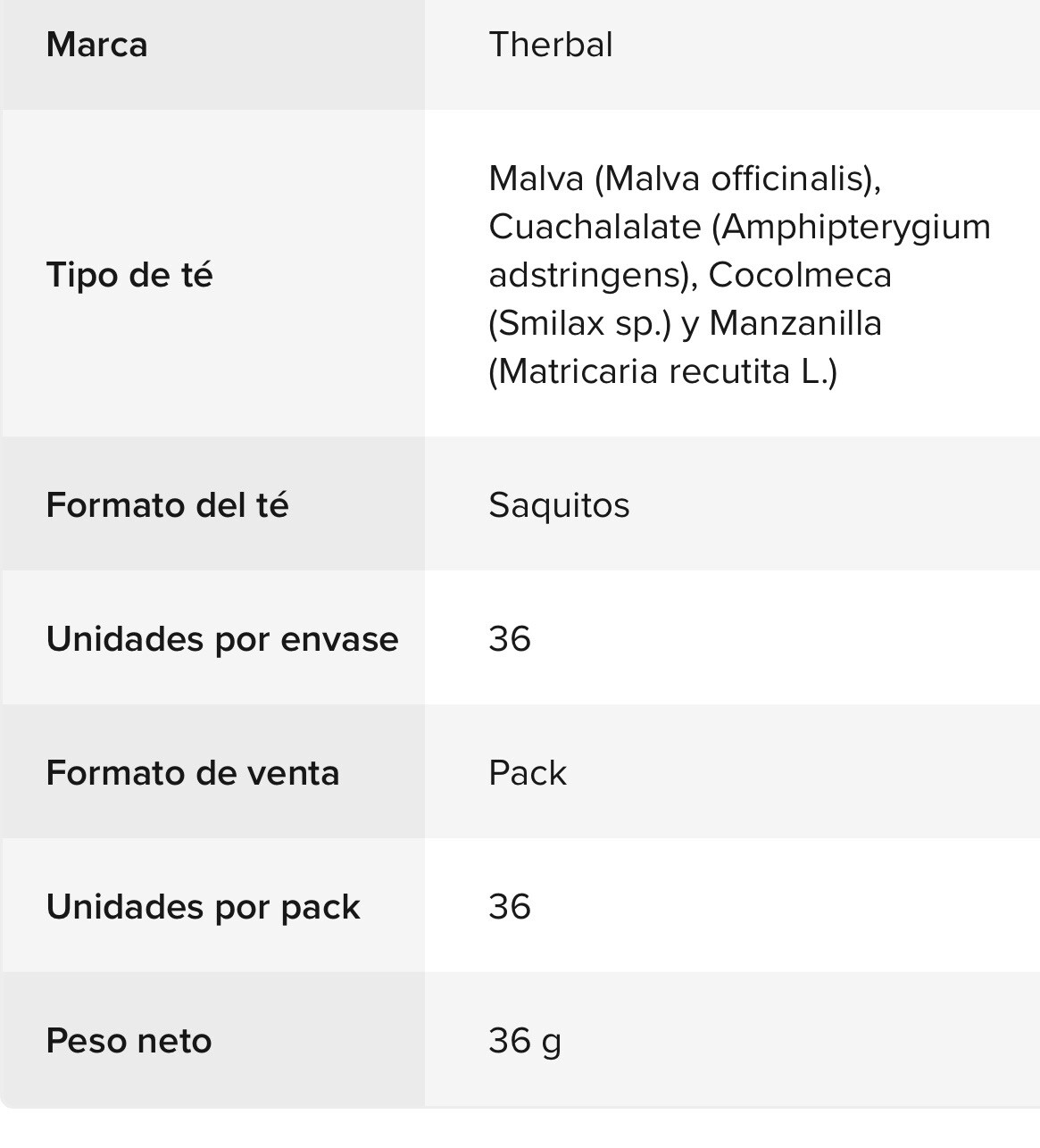 Te Kundalini Therbal 72 tea bags cuachalalate cocolmeca malva y manzanilla