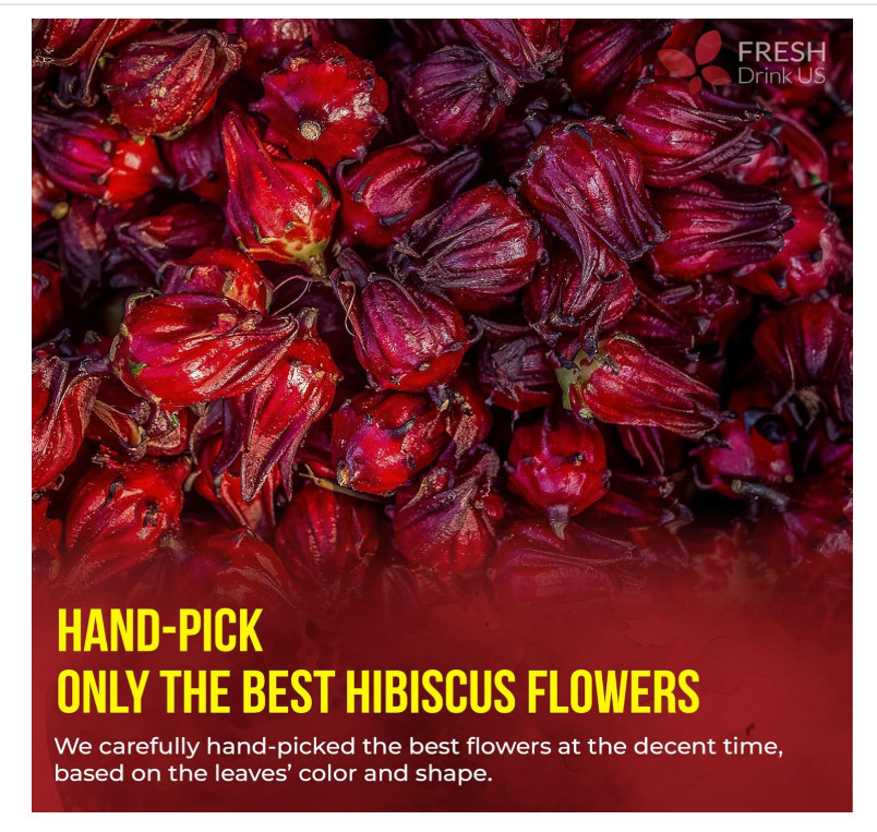, Premium 140 Hibiscus Flowers Tea Bags, 100% Natural, Handmade & Pure from Hibi