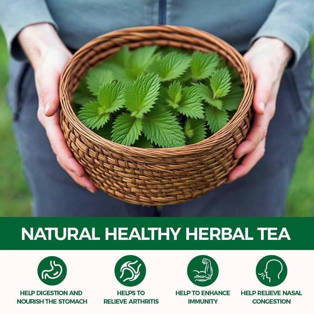 WOTIHA Premium Natural Nettle Leaf Tea Bags, 60 Count – 100% Pure Herbal Tea,Sup