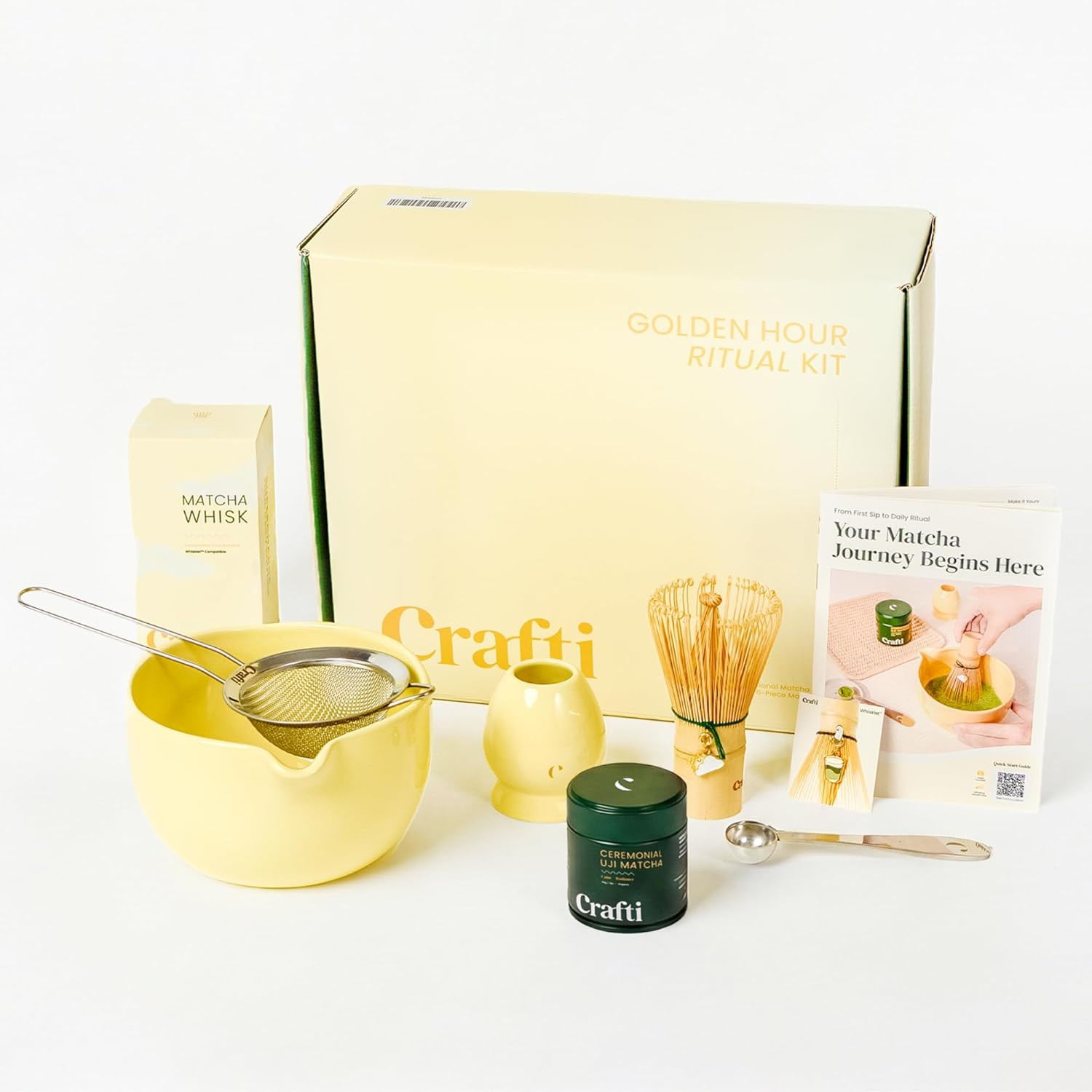 Golden Hour Matcha Ritual Kit with Organic Ceremonial Grade Matcha Powder