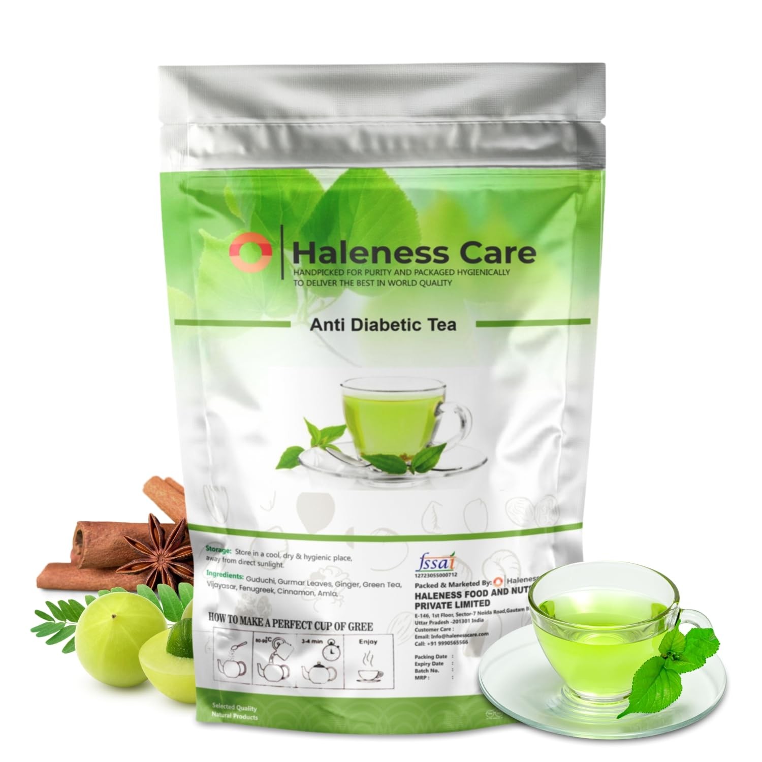 Haleness Care Anti-Diabetic Herbal Tea 60 Servings | Sugar Control Blend