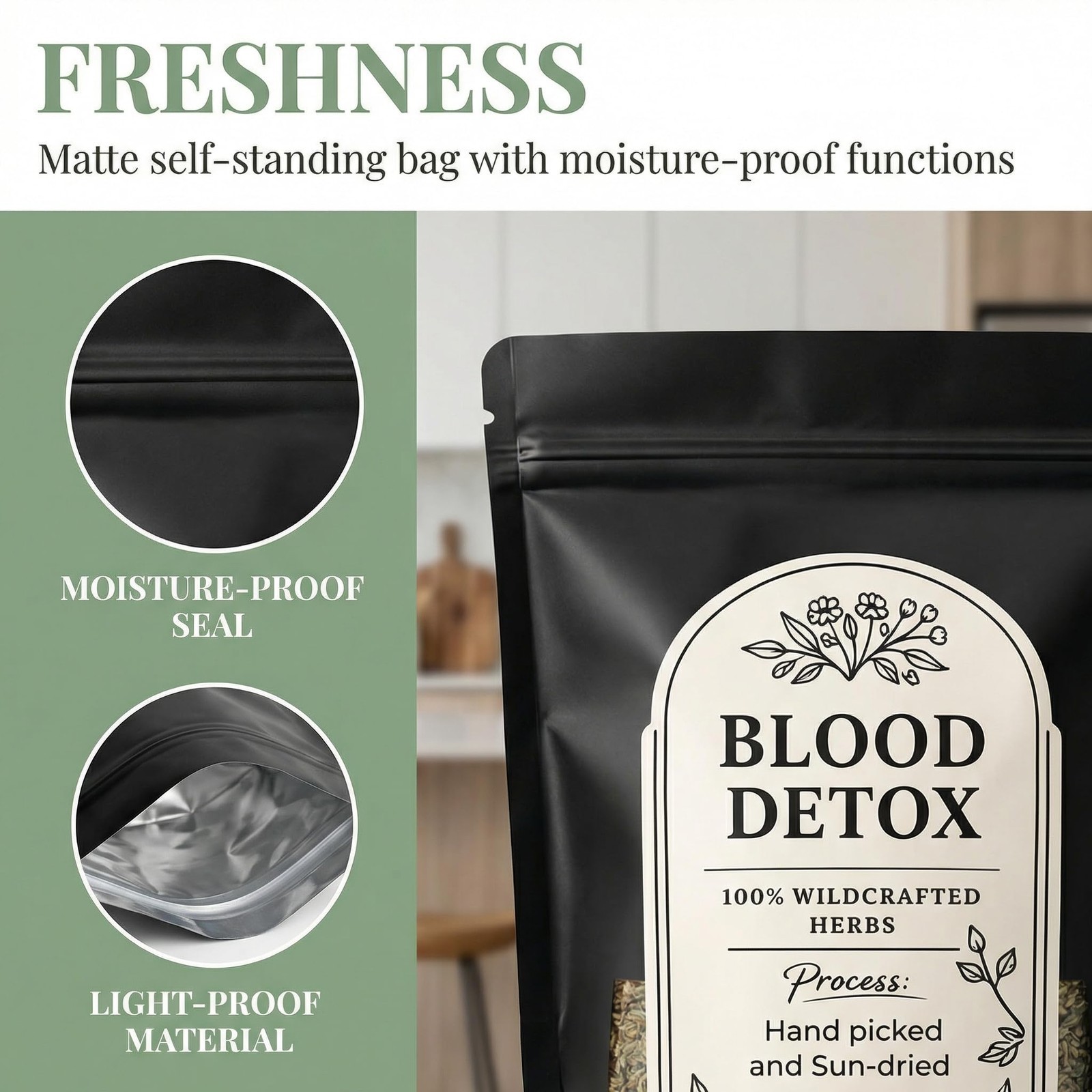 KOVGOCY Blood Detox Tea Lotus Flower Cinnamon Yushu Wildcrafted Herbs 30 Bags