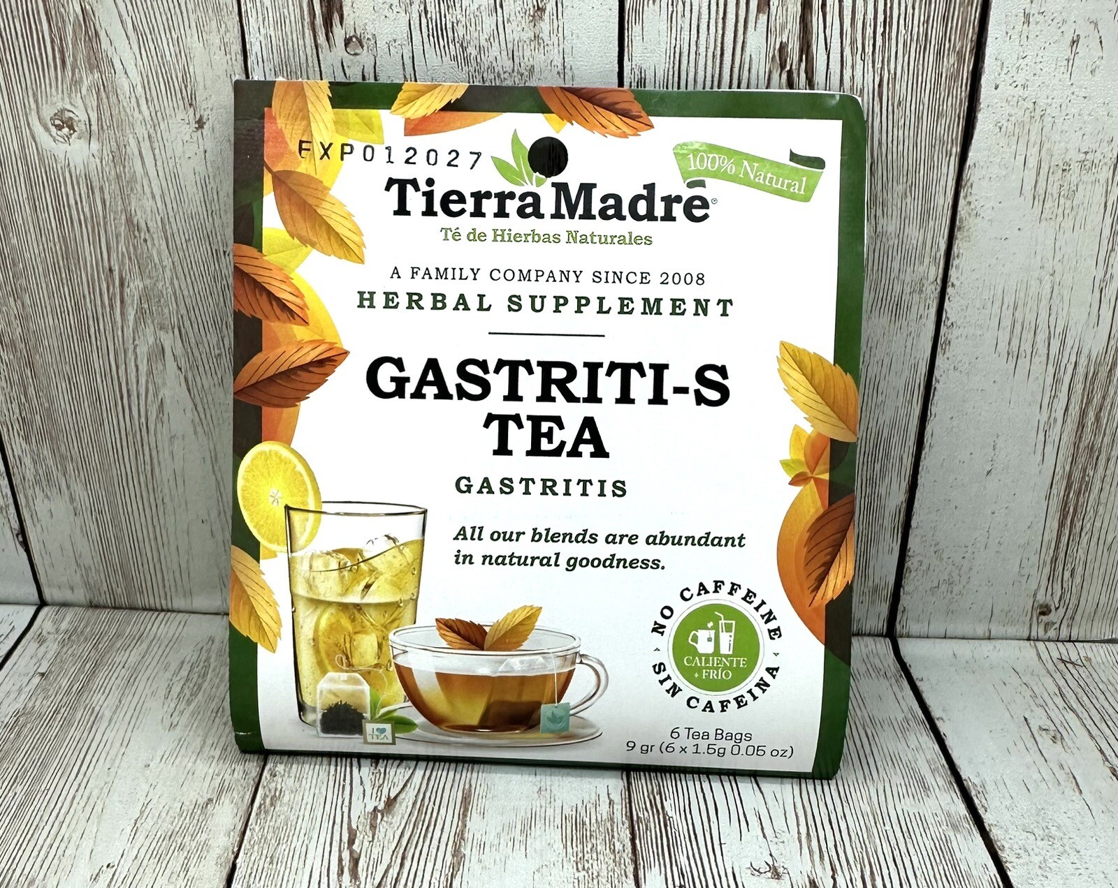 Tierra Madre,Gastriti-S TEA Herbal Support,12 Tea Bags/Hierbas Naturales