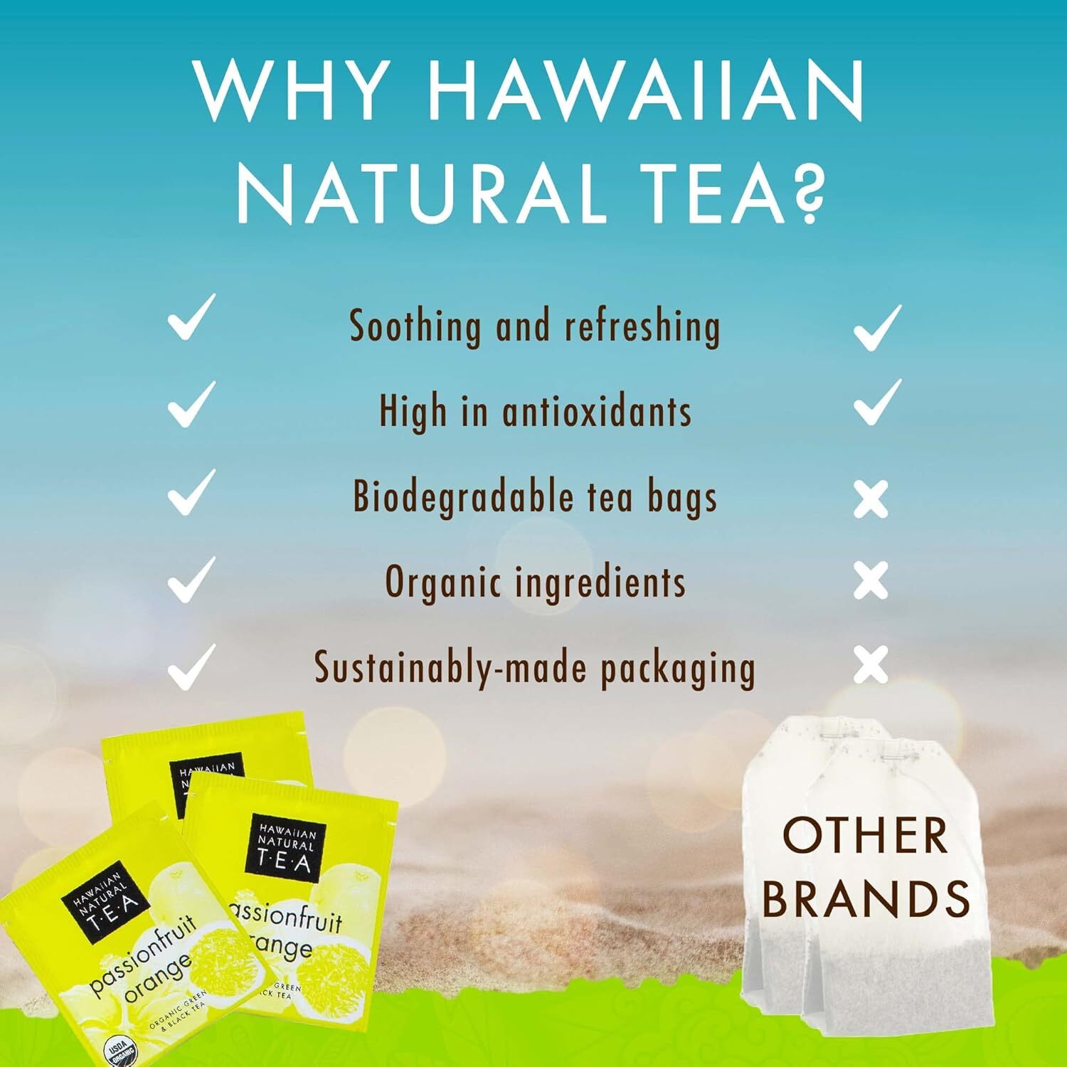 Hawaiian Natural Passion Fruit Orange Flavored Organic Tea – Tropical Fruit Gree