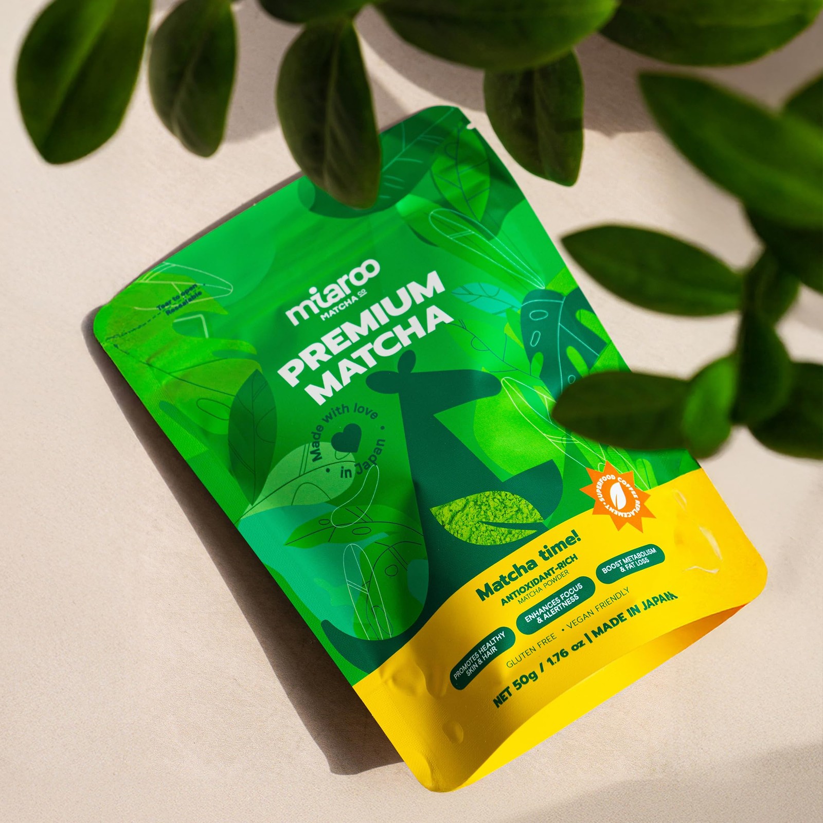Japanese Ceremonial Matcha Green Tea – Coffee for Energy, Calm Focus & No Jit…