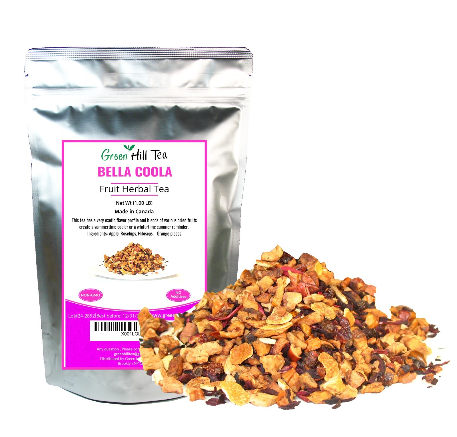Green Hill Tea Bella Coola Natural Herbal and Fruit loose tea 1 LB