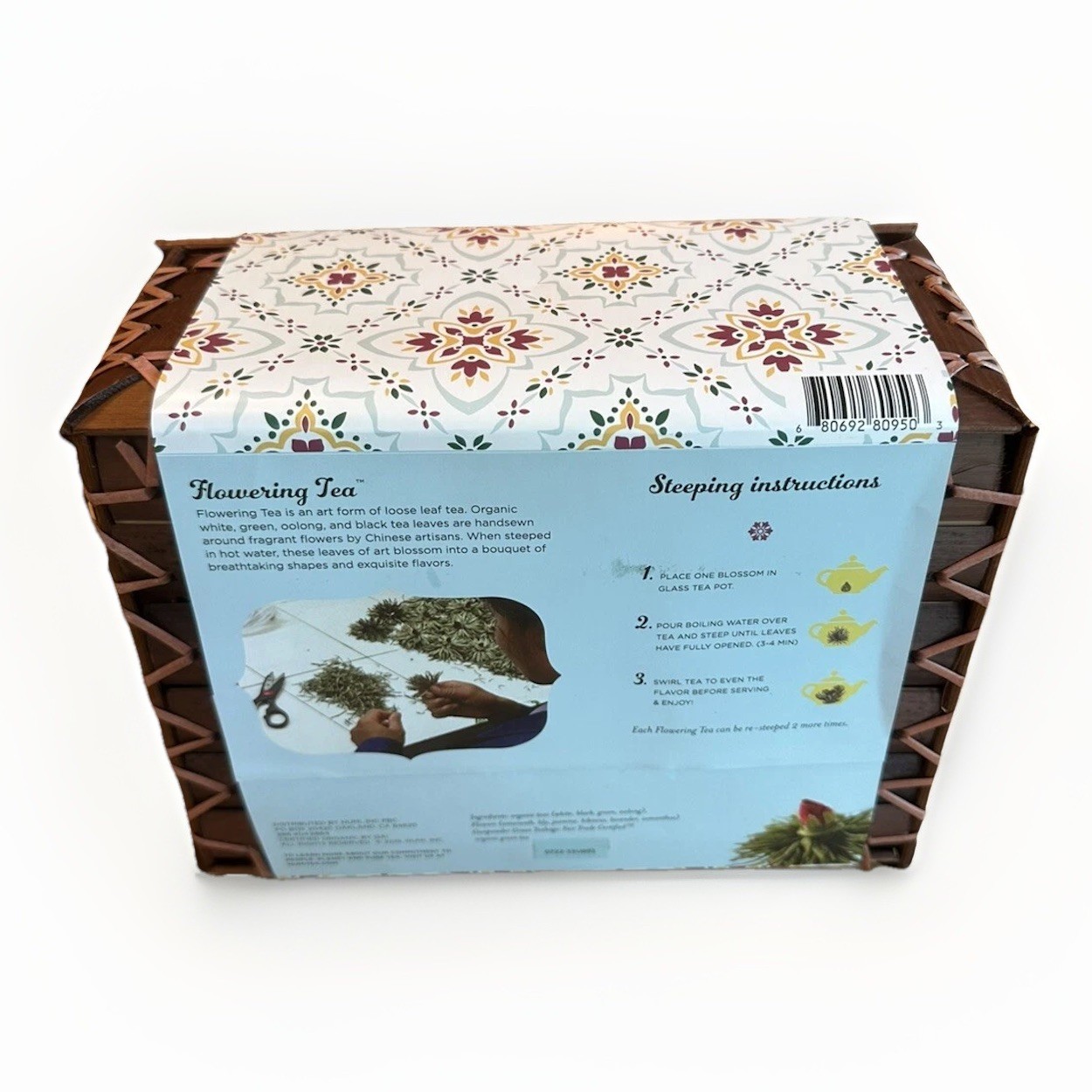 Numi Organic Flowering Tea Gift Set with Glass Teapot – 6 Tea Blossoms