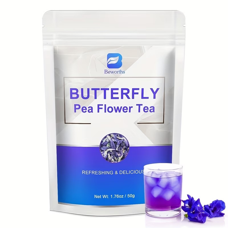 Nature High-grade Butterfly Pea Flower Tea, Rich In Vitamin A, C, E Vegan