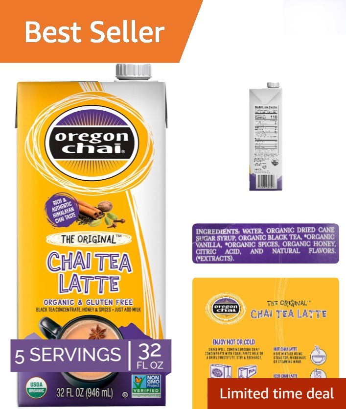 Instant Culinary Delight: 32 Fl Oz Chai Concentrate for Lattes