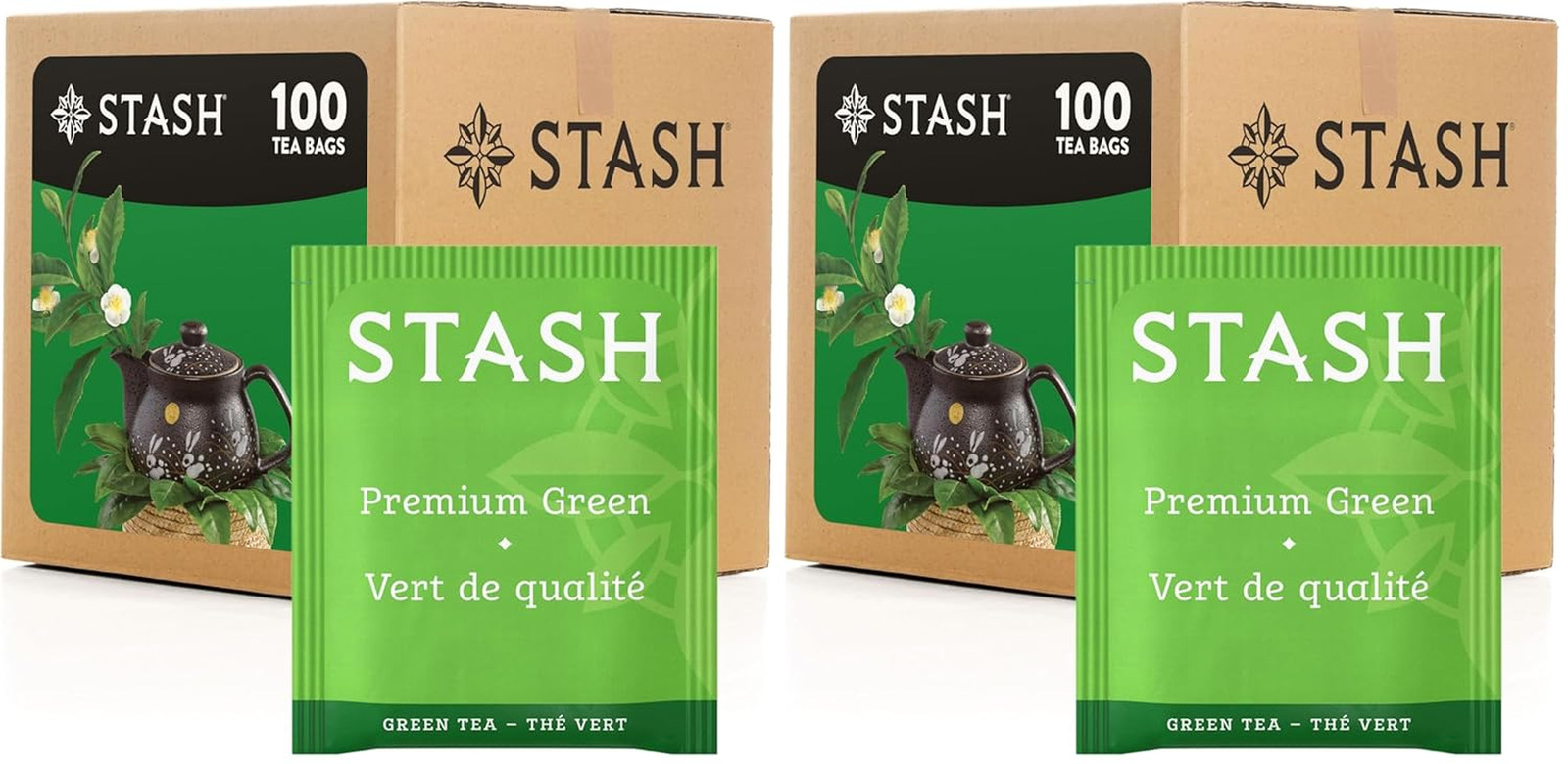 Tea Premium Green Tea, Box of 100 Tea Bags