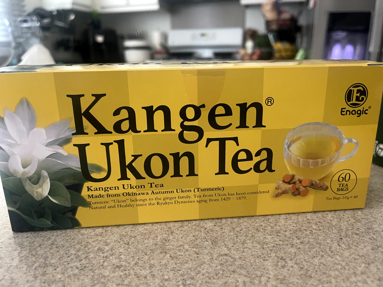 2 BOXES Kangen Ukon Turmeric Tea Bags 100% Organic Enagic NEW + FREE SHIPPING!