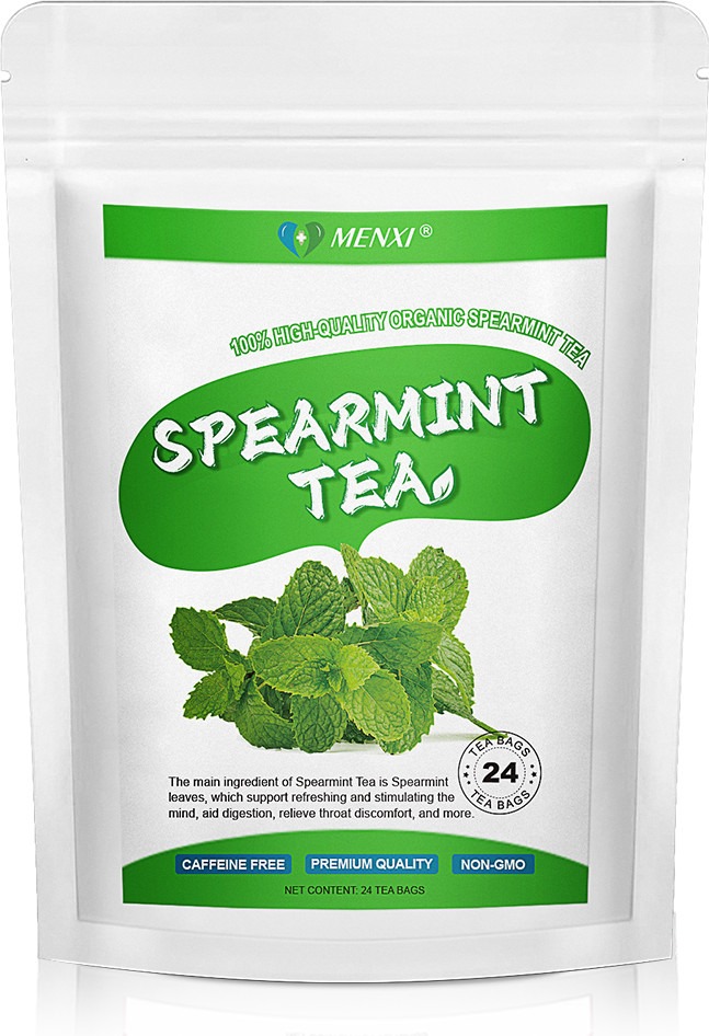 Organic Spearmint Tea Bags – 24 Count (Plant-Based Pyramid Tea Bags)