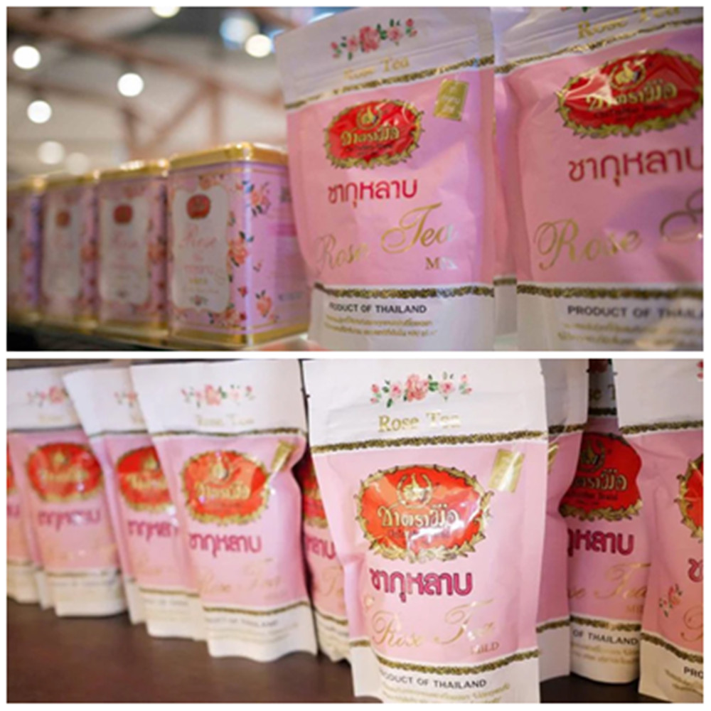 Cha Tra Mue Oolong Tea Powder Mixed Rose Petals Soft Serve 2×30 Sachets Halal