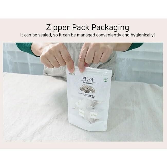 [GAGOPA] Korean Natural Lotus Root Herbal Tea 1g x 12 Teabags (3-Pack, 36ea)