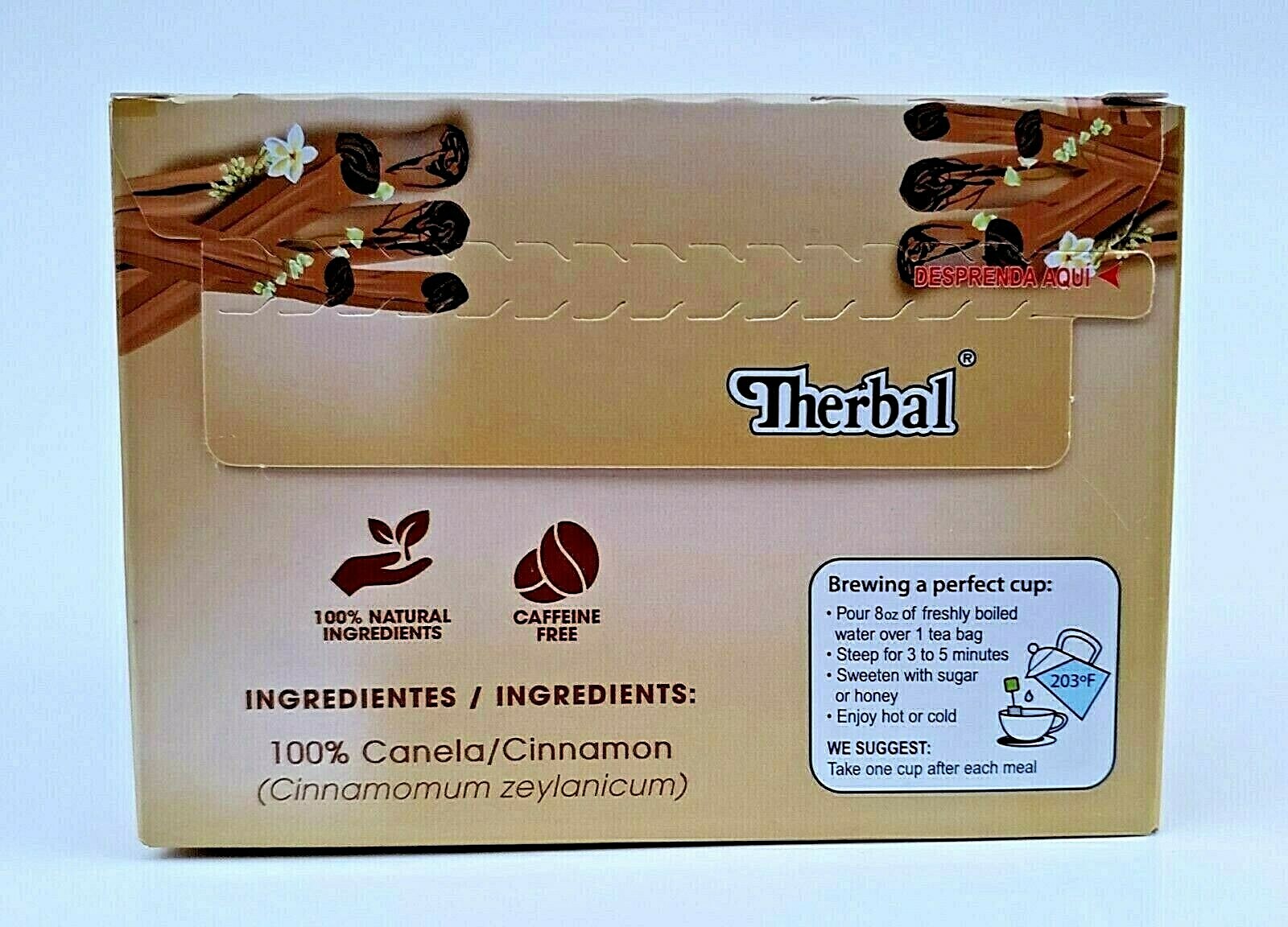 3 Packs Cinnamon Tea / Te de Canela 75 Wrapped Tea Bags Infusion Made in Mexico