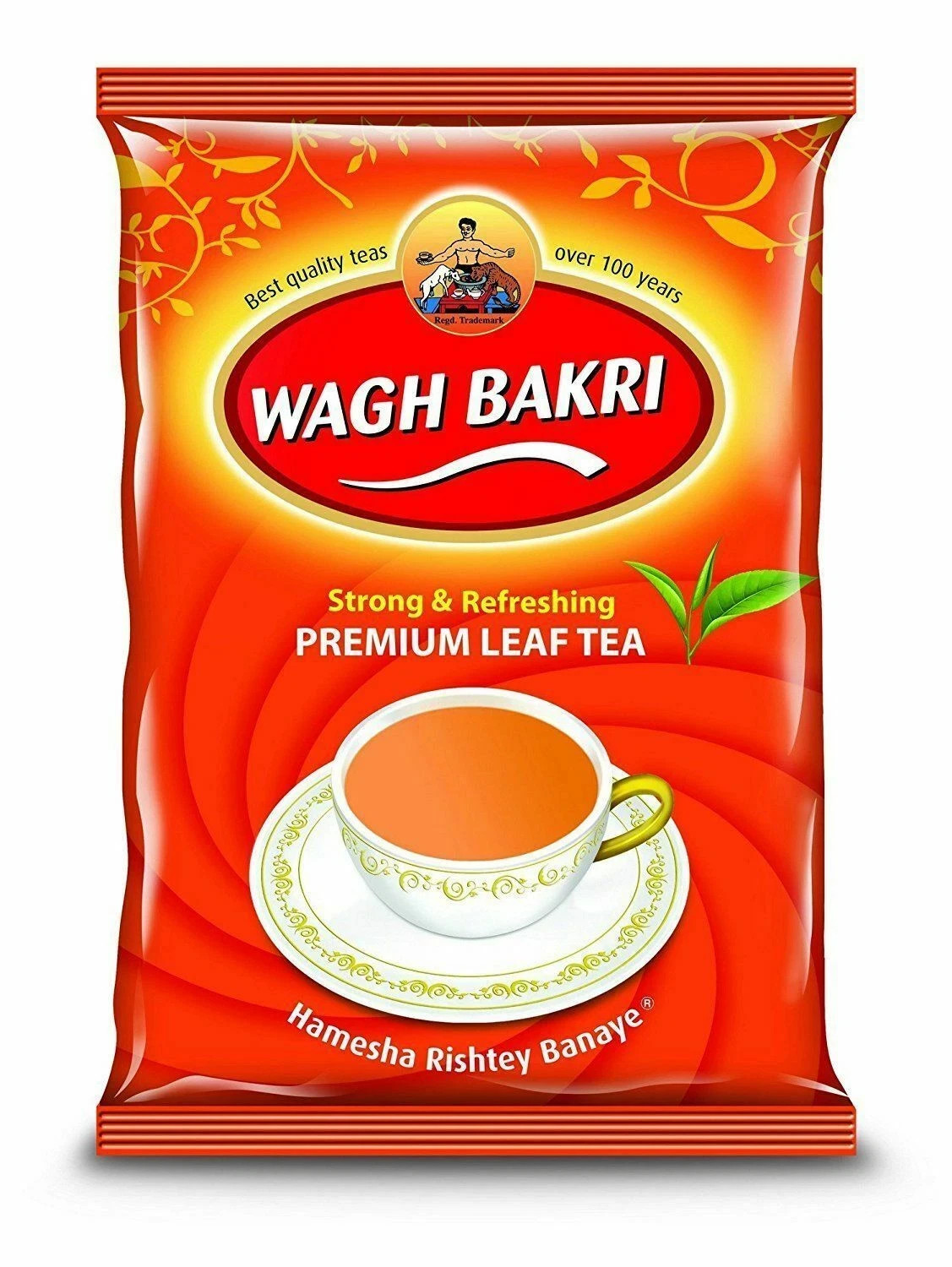 Wagh Bakri Premium Leaf Tea Strong & Refreshing Black CTC Breakfast 250 gm India