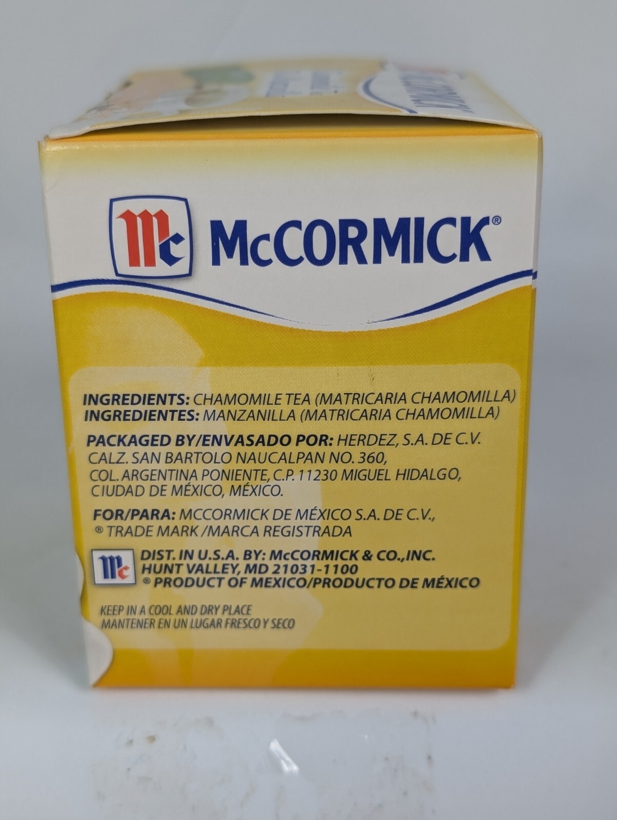 Lot Of 3 Boxes McCormick Chamomile Tea Caffeine Free 10 Bags Ea .42oz BB 1/9/25