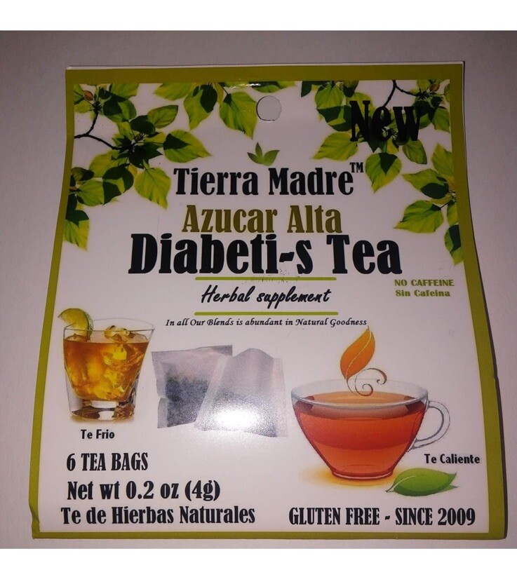 Diabet-1s Tierra Madre ,Natural Herbal Tea Blend ,multi Help Support 1 Pack