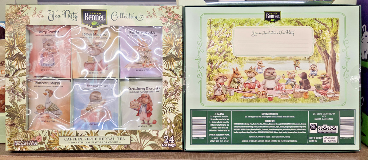 Benner Co Tea Party Collection Caffeine Free Herbal Tea 1.52oz 43.2g (2 Boxes)