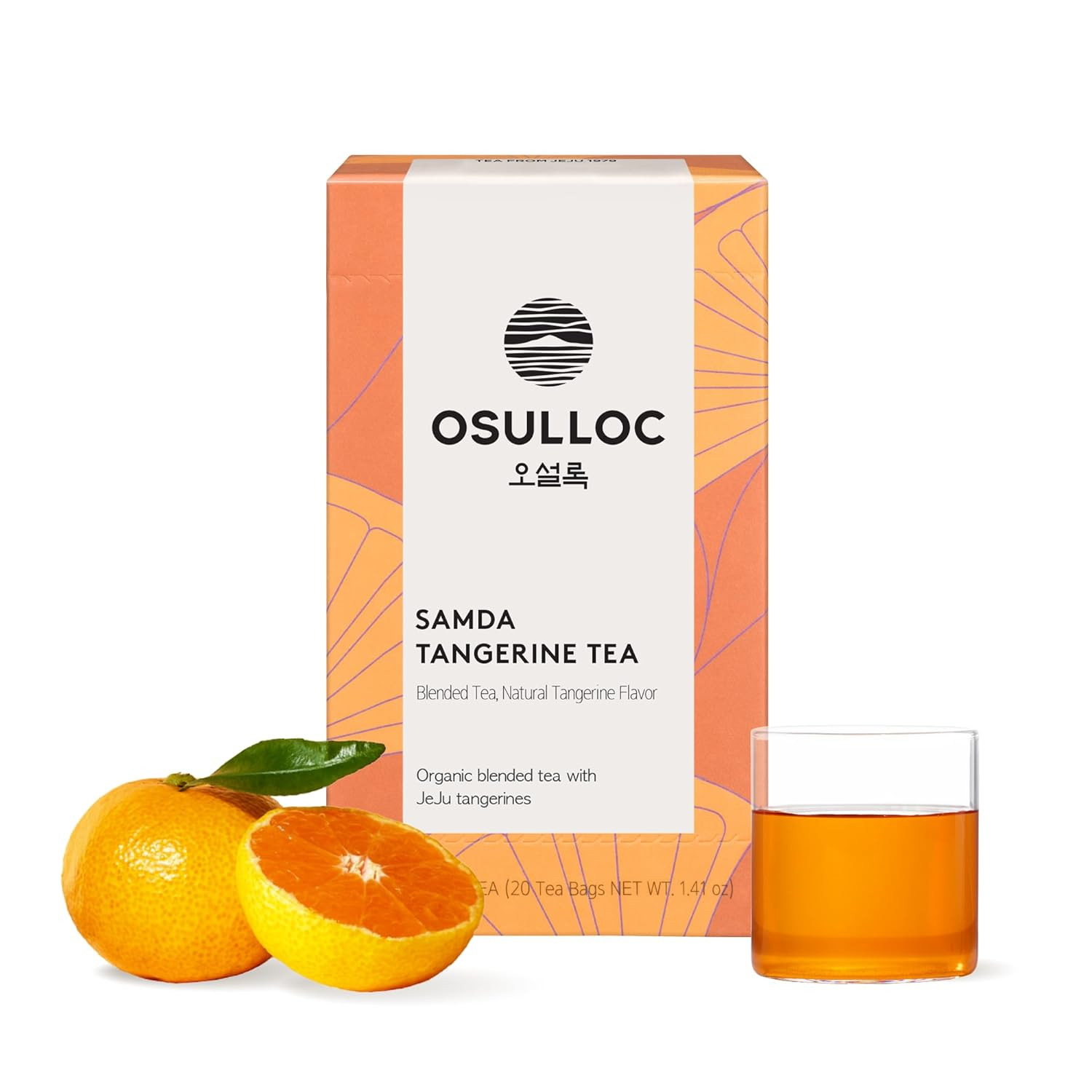 Tangerine Tea (Fresh Jeju Tangerine Flavor), Fruit Tea Blend, Premium Teabags fr