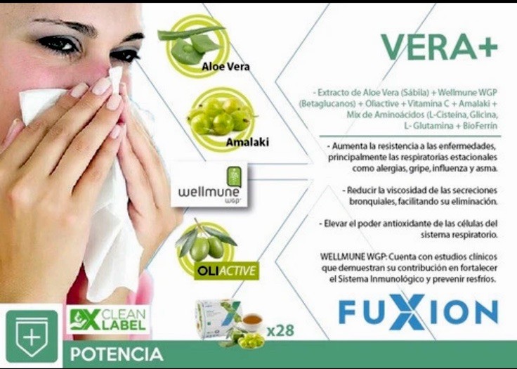 Fuxion VERA+ Herbal Tea Infusion Aloe Vera Amalaki Olive 28 Bags Clean Label
