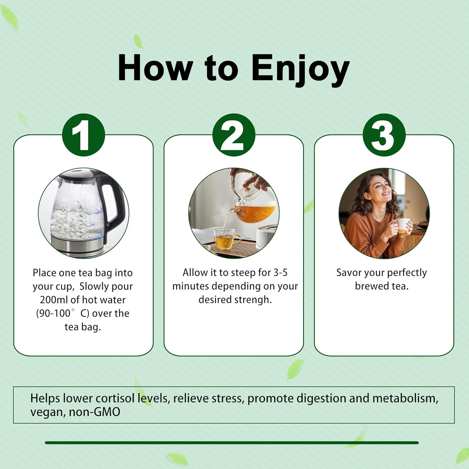 Pipi Tea Oolong Whole Leaf Tea Bags for Stress Relief & Digestion, 20 Count